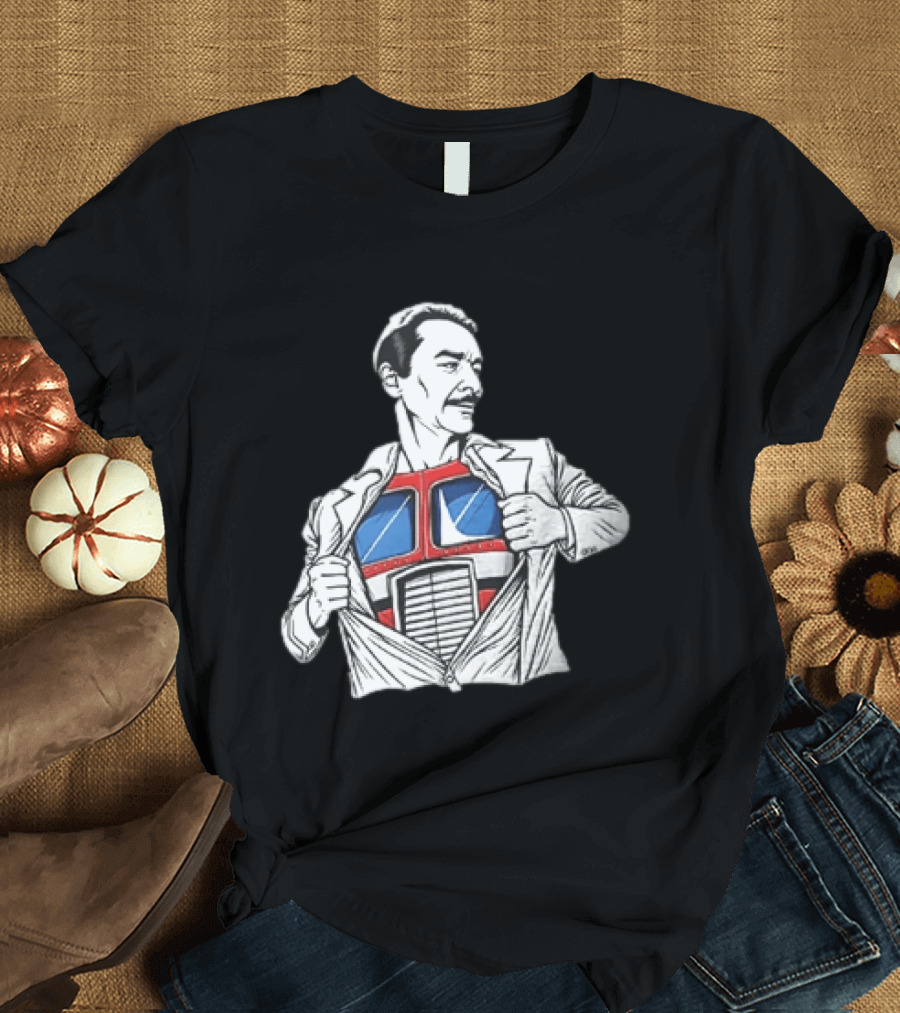 Optimus Prime Transformers Hidden Chest Transformation Reveal T-Shirt