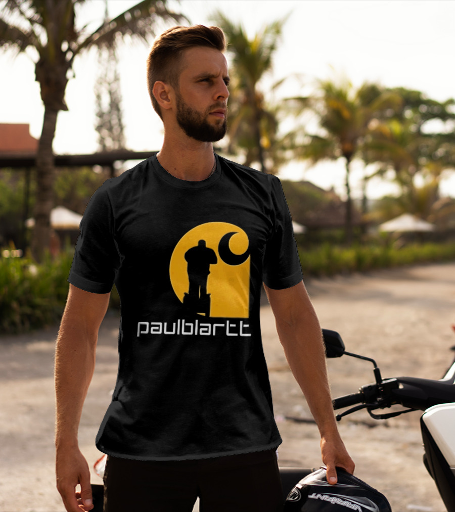 Paulblartt Security Guard Segway Yellow Swirl T-Shirt