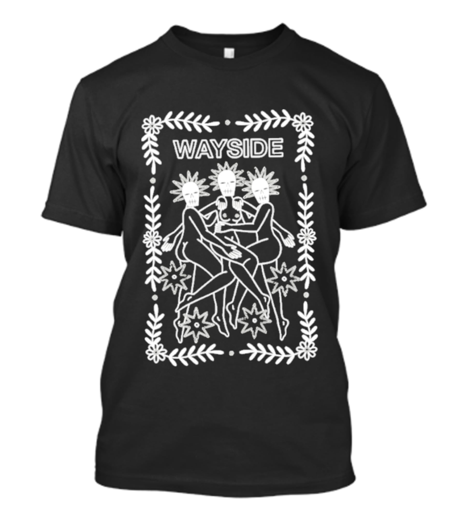 Wayside Ghosts Occult Gothic Skeleton Sunflower Dance T-Shirt