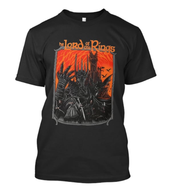 The Lord Of The Rings Sauron Aragorn Legolas Gandalf Gimli Fellowship Movie T-Shirt