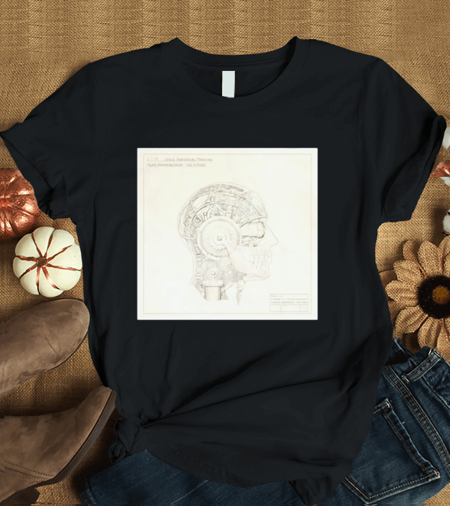 VisionQuest JIM Joule Individual Machine Head Blueprint Drawing T-Shirt
