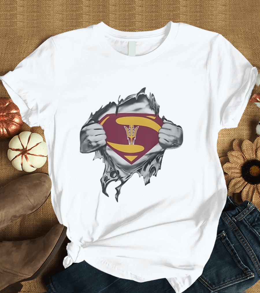 Arizona State Sun Devils Superhero Emblem ASU Fan T-Shirt
