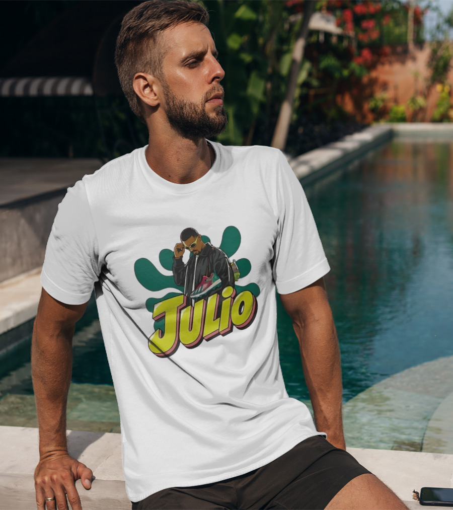 Julio Cool Streetwear Style With Trendy Sneakers T-Shirt