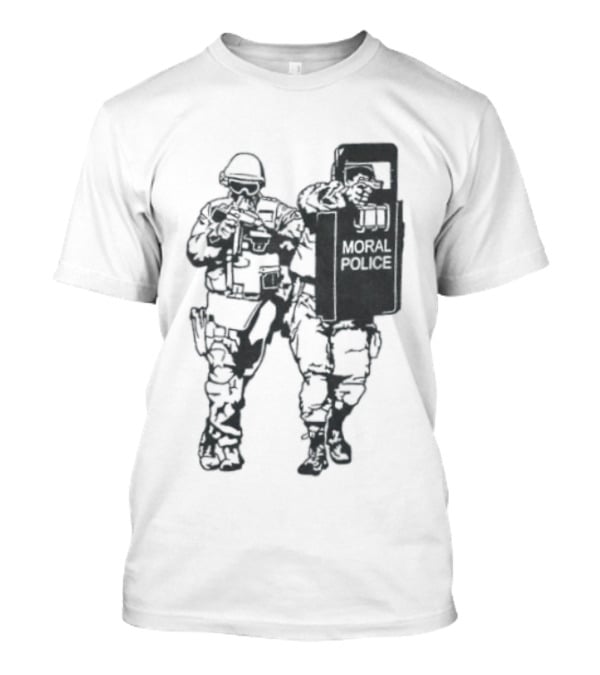 Moral Police Tactical Squad Satire Riot Gear Pose T-Shirt