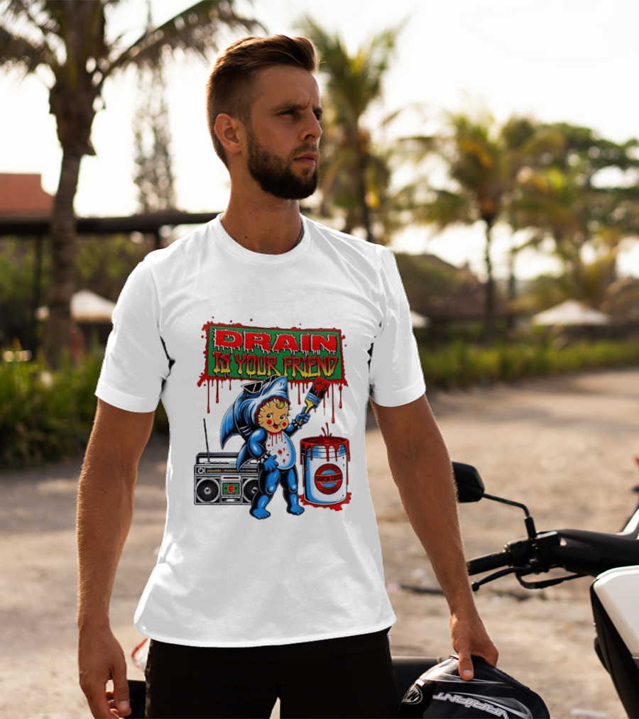 Santa Cruz Drain Is Your Friend Shark Baby Boombox T-Shirt