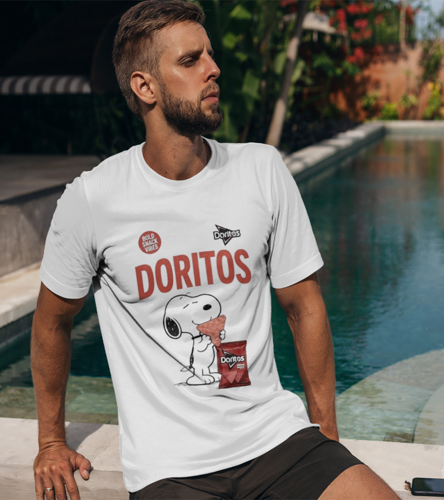 Snoopy Doritos Snack Vibes With Peanuts Cartoon T-Shirt