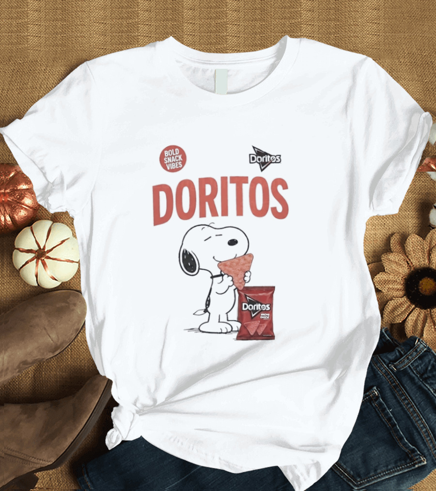 Snoopy Doritos Snack Vibes With Peanuts Cartoon T-Shirt