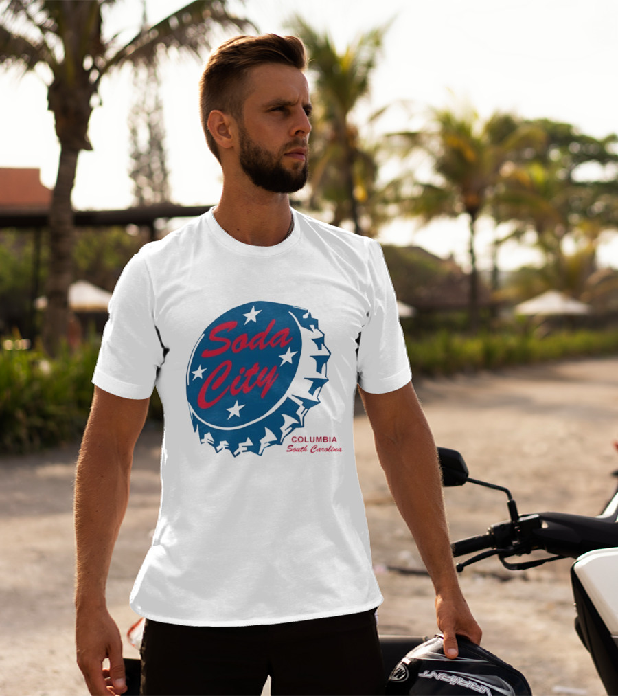 Soda City Columbia South Carolina Bottle Cap Stars T-Shirt
