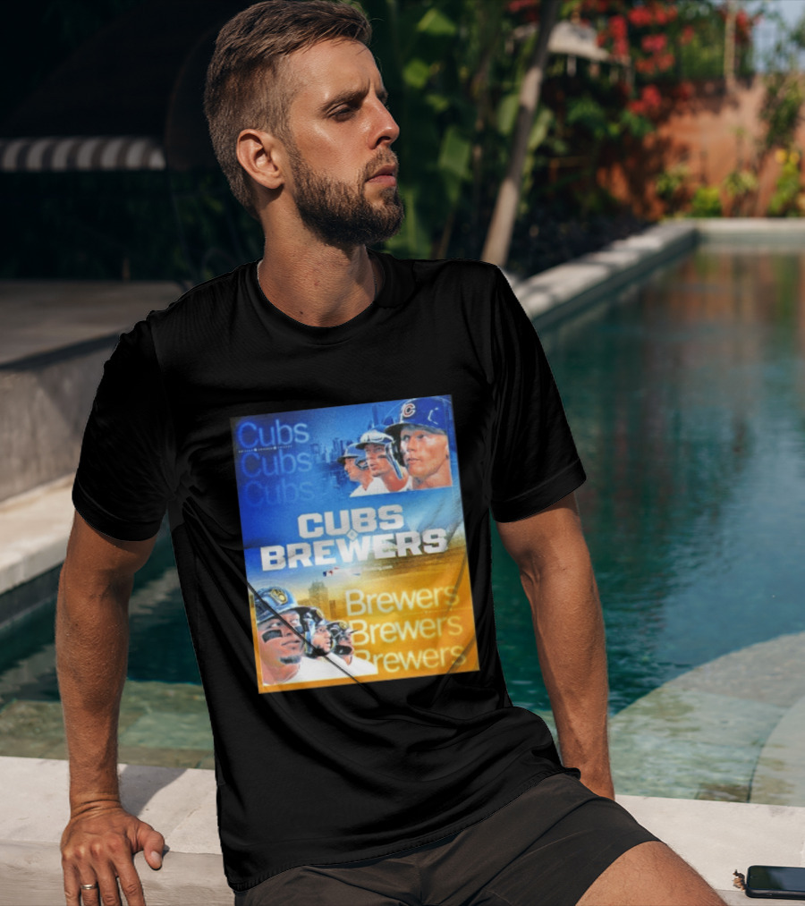 Chicago Cubs Brewers MLB Rivalry Matchup Highlights T-Shirt