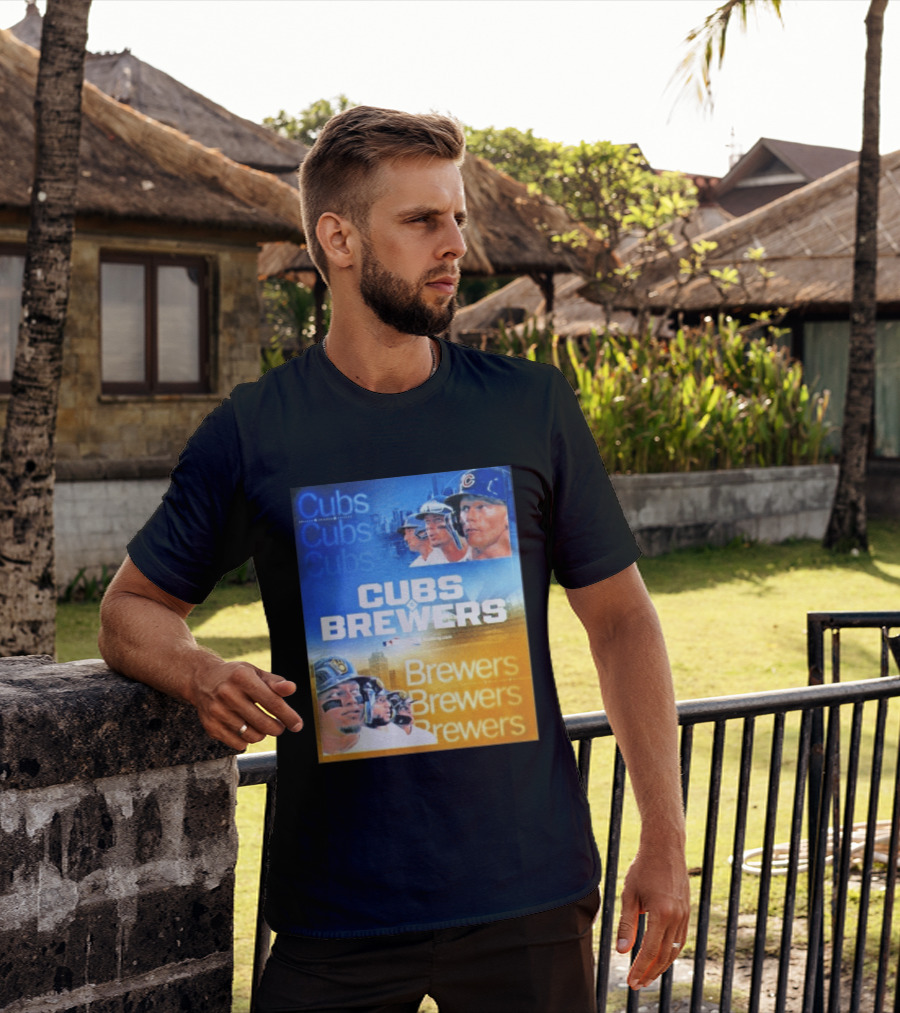 Chicago Cubs Brewers MLB Rivalry Matchup Highlights T-Shirt