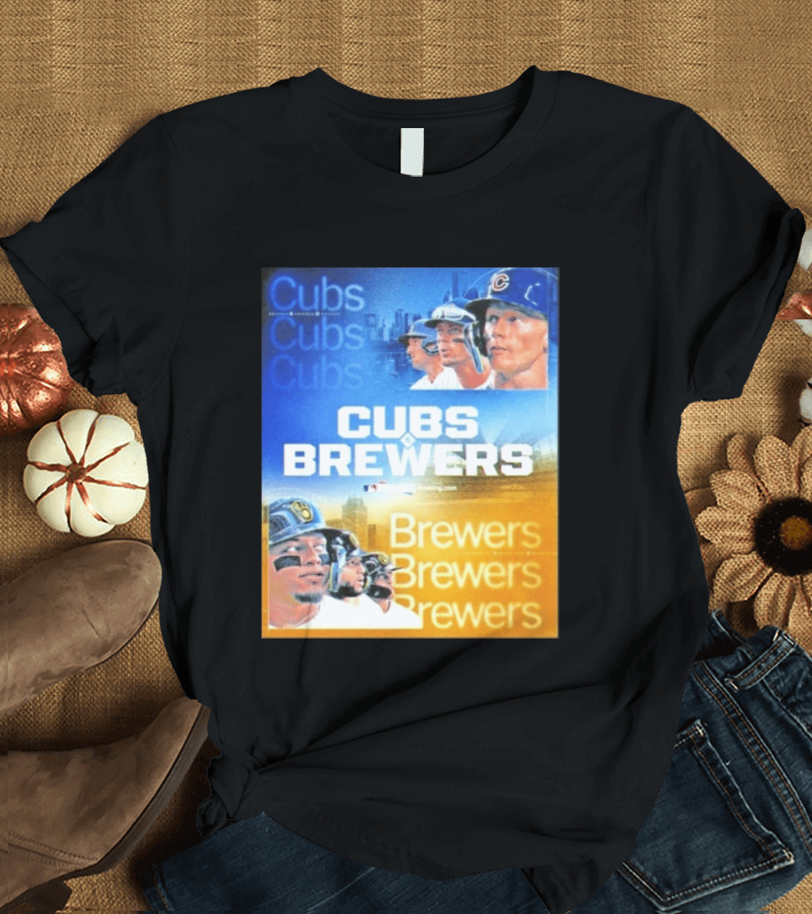 Chicago Cubs Brewers MLB Rivalry Matchup Highlights T-Shirt