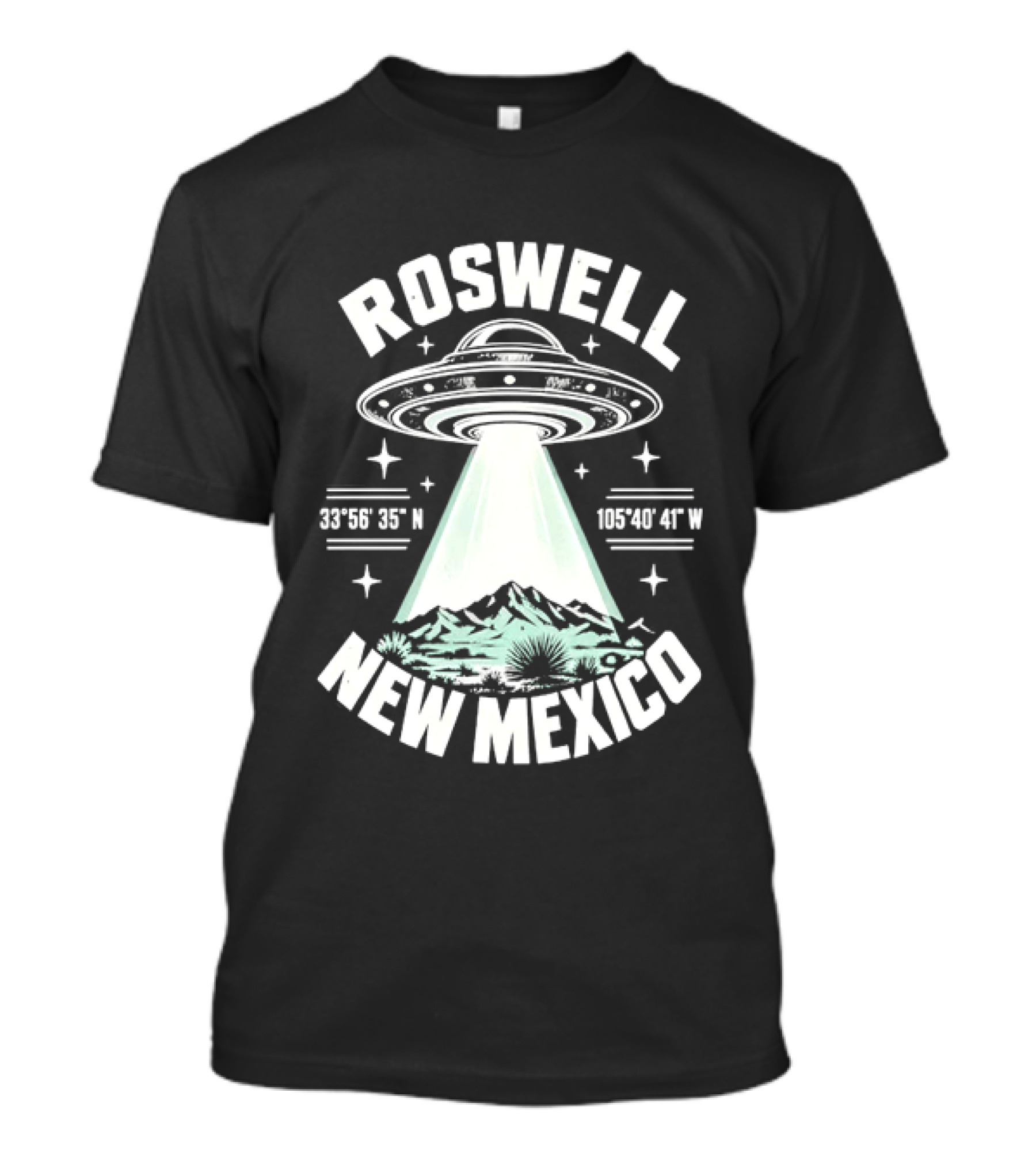 Roswell New Mexico UFO Coordinates Alien T-Shirt