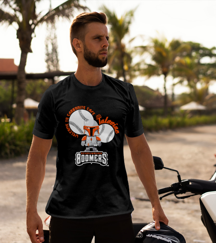 Schaumburg Boomers Welcome To Carbonite Café With Baseball And Armor T-Shirt