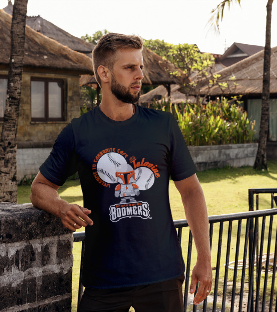Schaumburg Boomers Welcome To Carbonite Café With Baseball And Armor T-Shirt