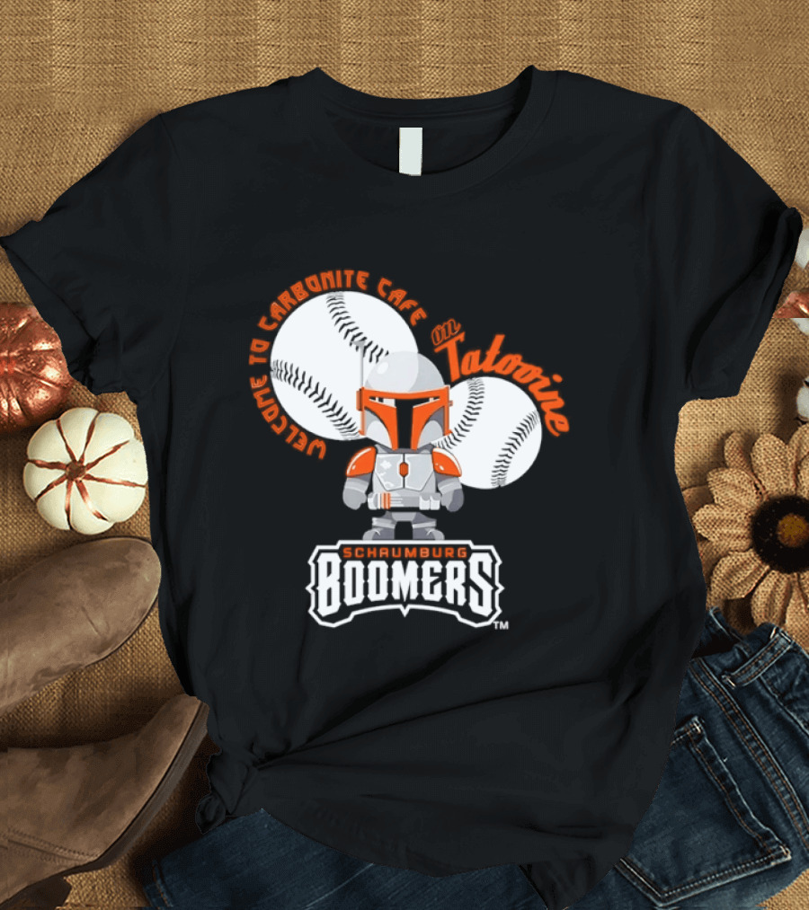 Schaumburg Boomers Welcome To Carbonite Café With Baseball And Armor T-Shirt