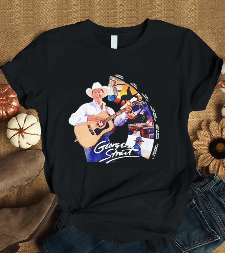 George Strait Country Music Legend Hits Amarillo By Morning Troubadour Broken Spoke Classic Songs T-Shirt