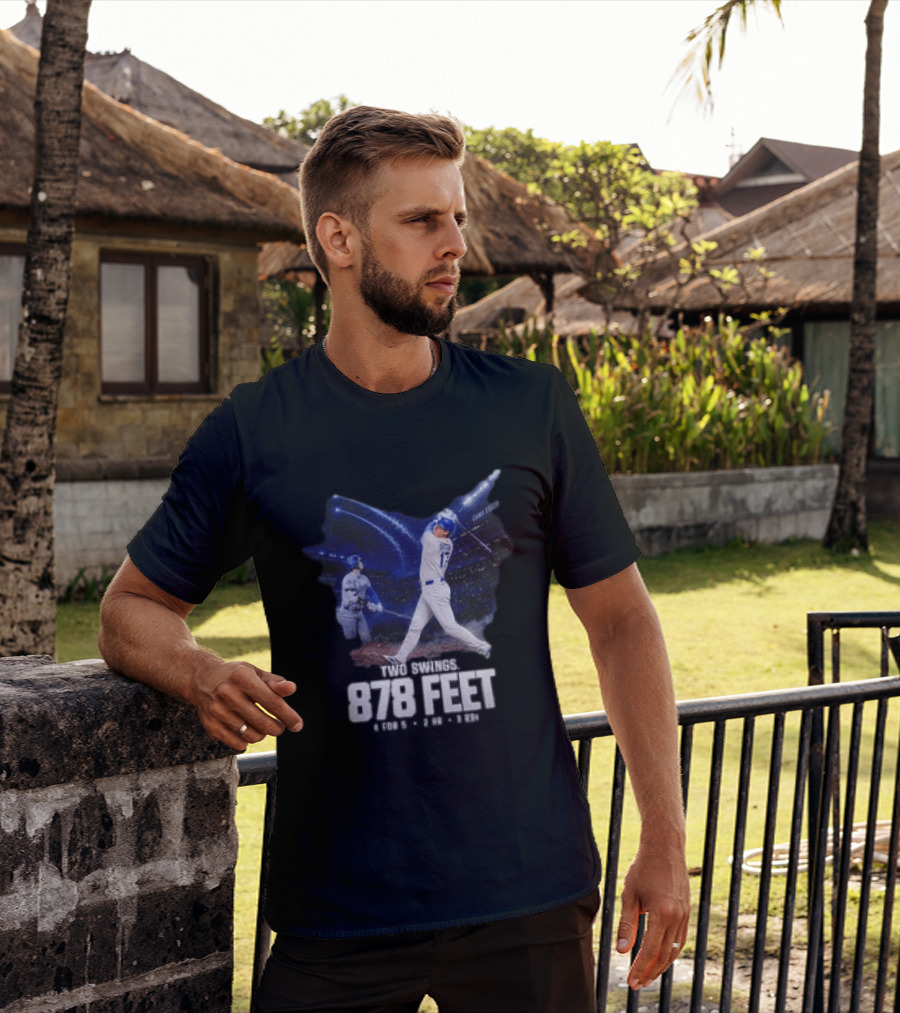 Shohei Ohtani The Shohei Show Two Swings 878 Feet LA Dodgers T-Shirt