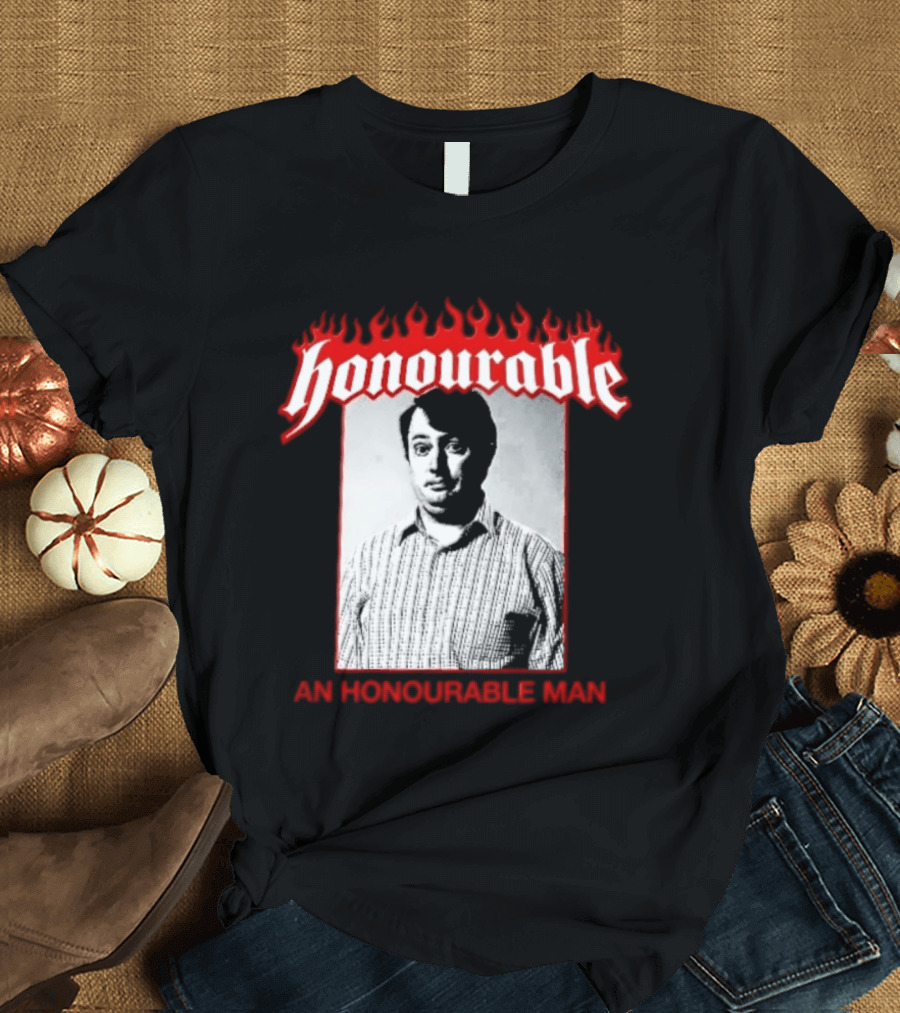 Honourable An Honourable Man Mark Corrigan Flames Frame T-Shirt