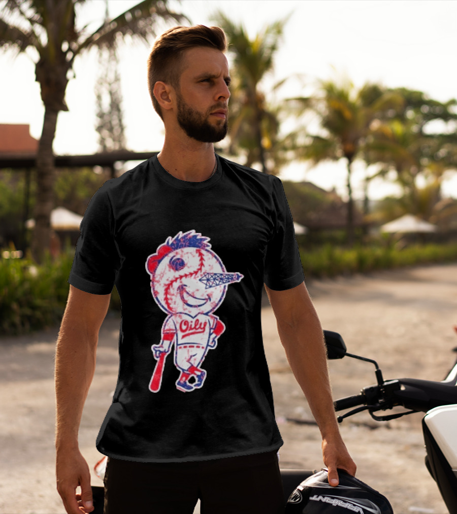 Tulsa Drillers Oily Distressed Baseball T-Shirt
