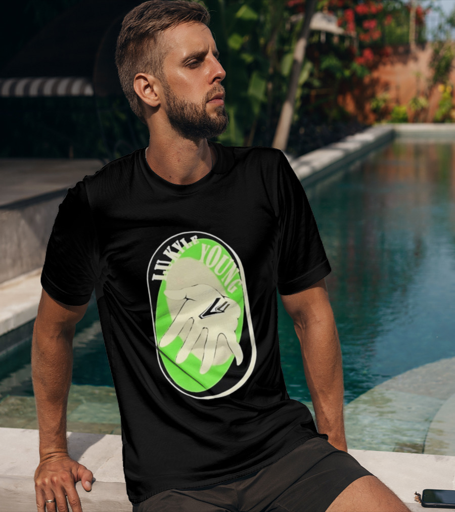 Lukyle Young Hand With Emblem In Green Oval T-Shirt
