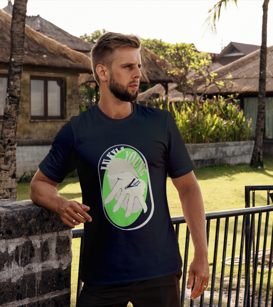 Lukyle Young Hand With Emblem In Green Oval T-Shirt