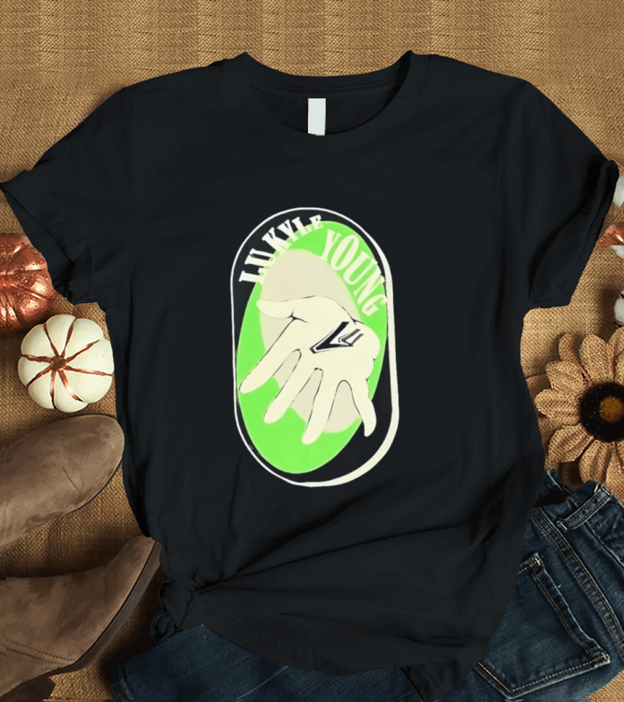 Lukyle Young Hand With Emblem In Green Oval T-Shirt