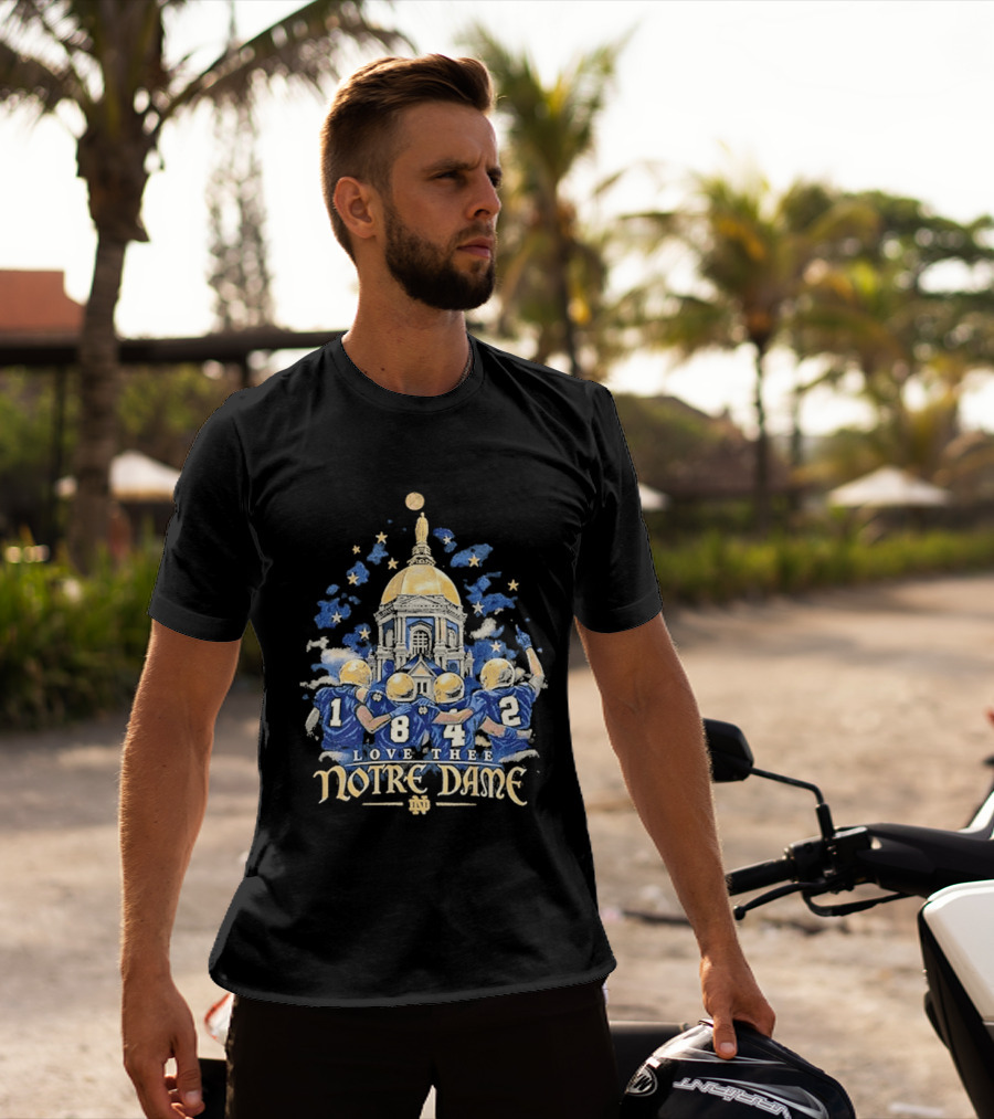 Notre Dame Football Golden Dome Love The Notre Dame 1182 Football Players T-Shirt