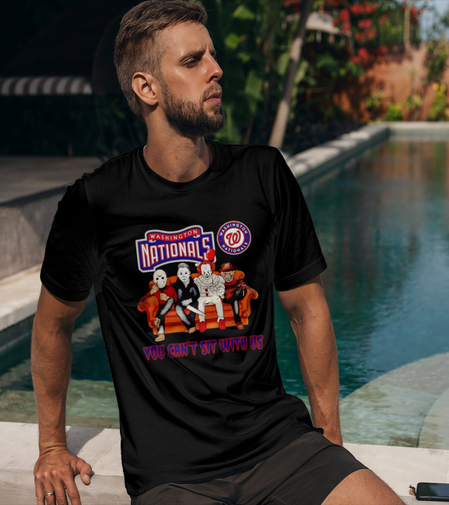 Washington Nationals Horror Movie Characters You Can't Sit With Us Couch Scene T-Shirt