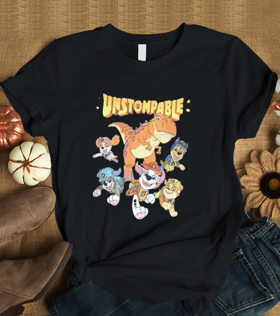 Paw Patrol Unstompable Pups With Tyrannosaurus Dinosaur Adventure T-Shirt
