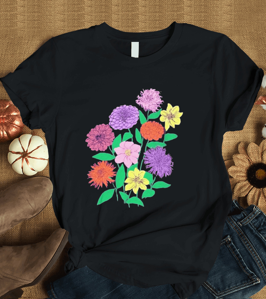 Jane Colby Colorful Floral Arrangement T-Shirt