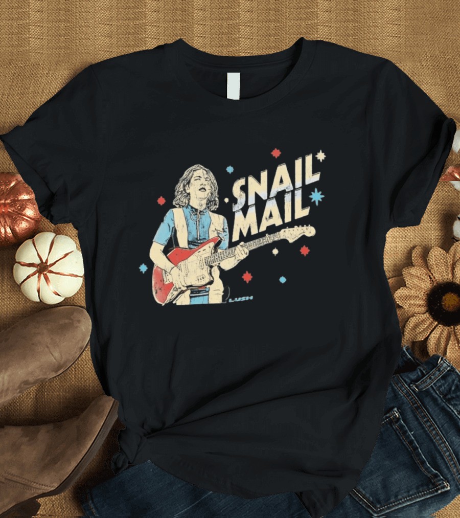 Snail Mail Lush Indie Rock Distressed Guitar T-Shirt