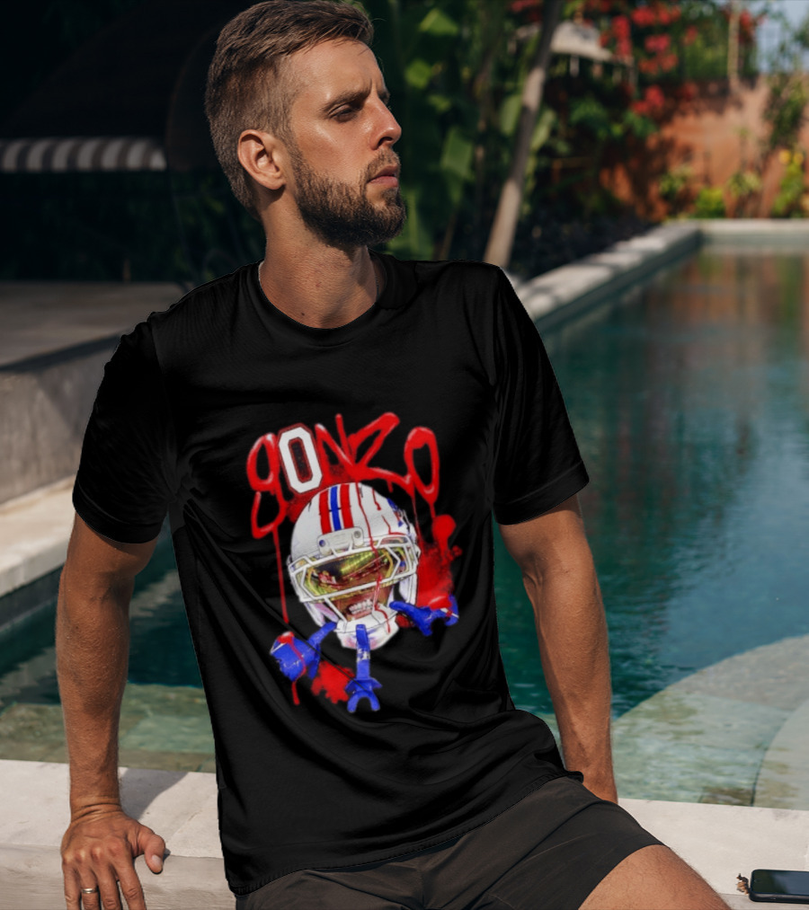 Christian Gonzalez Gonzo New England Patriots Football Helmets And Gear T-Shirt