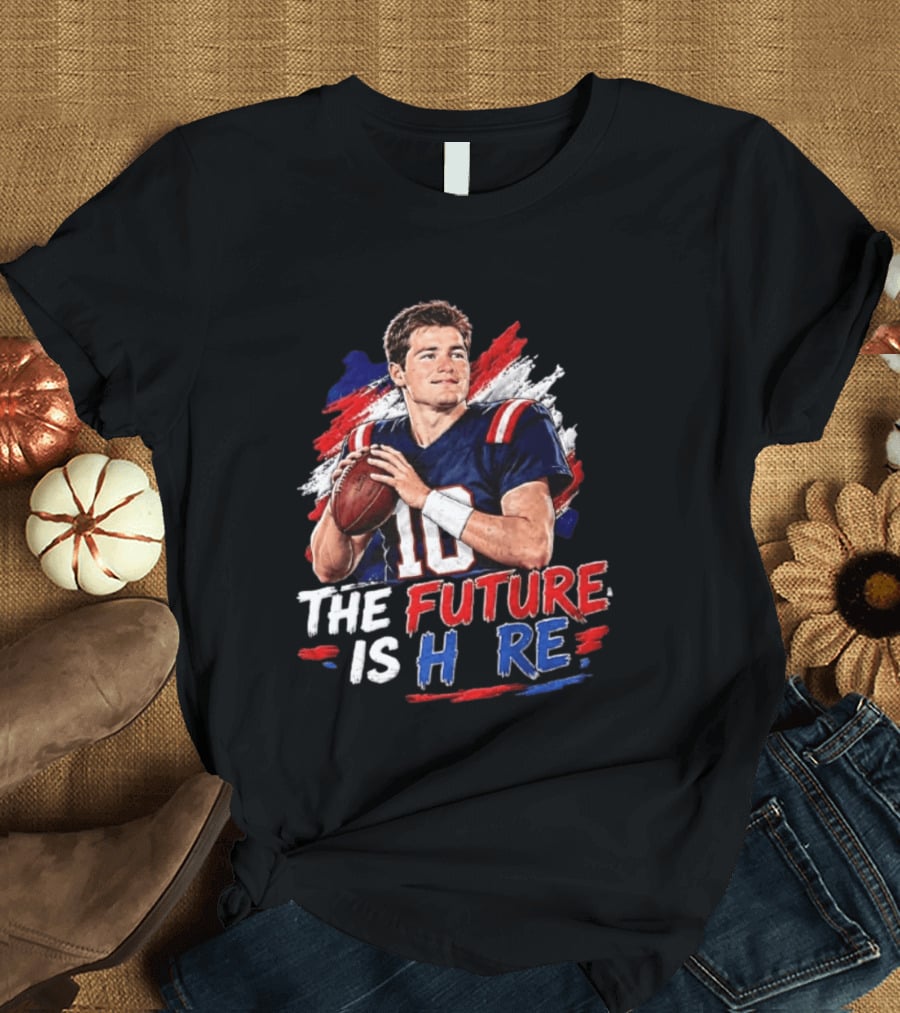 Mac Jones New England Patriots The Future Is Here Football T-Shirt