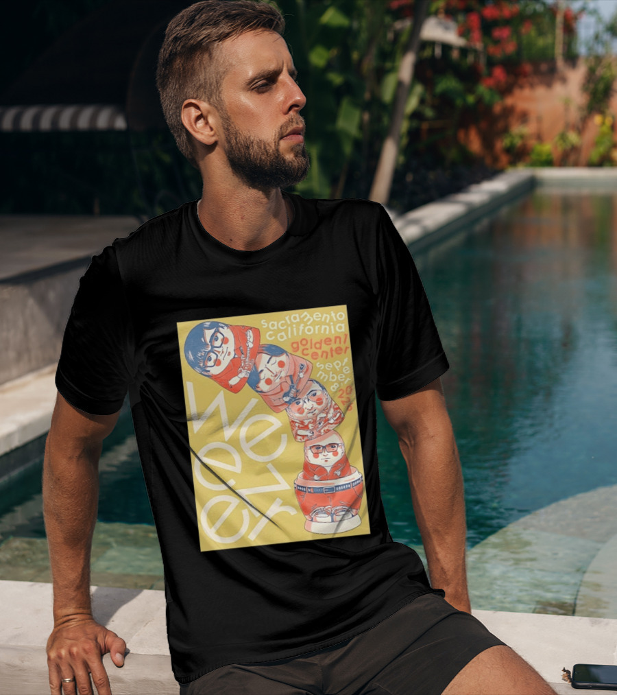 Sacramento California Golden 1 Center September 8 2026 Weezer Concert Matryoshka Dolls T-Shirt