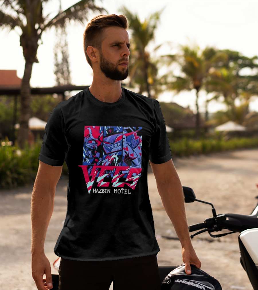 Vees Hazbin Hotel Cartoon Demon Characters T-Shirt