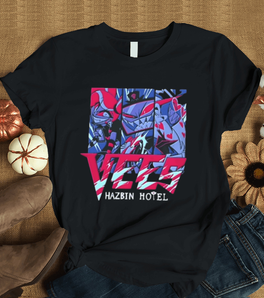 Vees Hazbin Hotel Cartoon Demon Characters T-Shirt