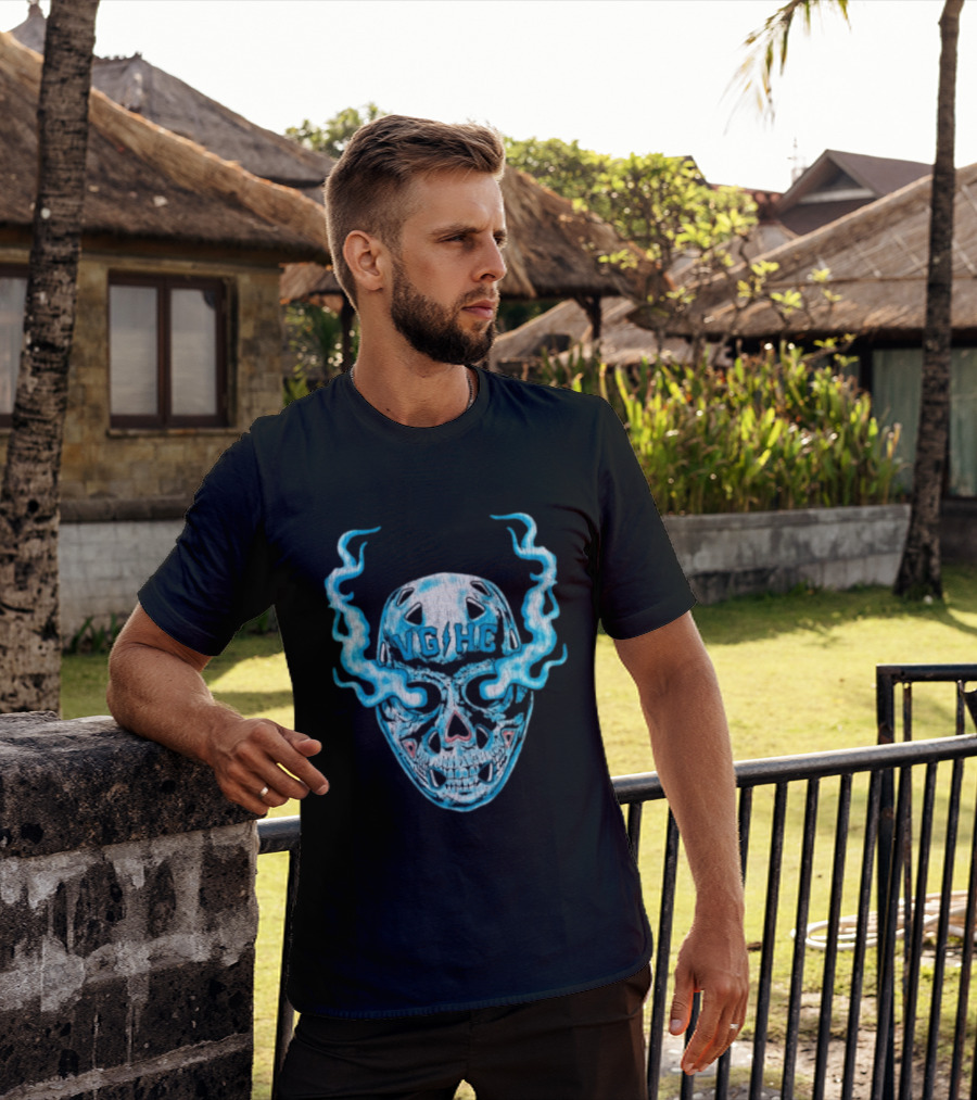 Violent Gentlemen Hockey Club VGHC Skull Mask Smoky Blue T-Shirt
