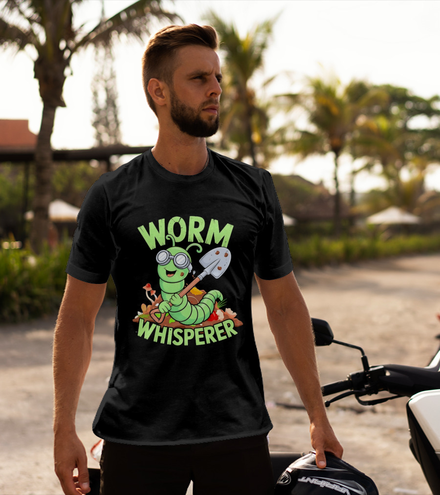 Worm Whisperer Compost Gardening Enthusiast Worm T-Shirt
