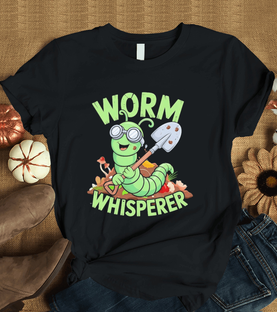 Worm Whisperer Compost Gardening Enthusiast Worm T-Shirt