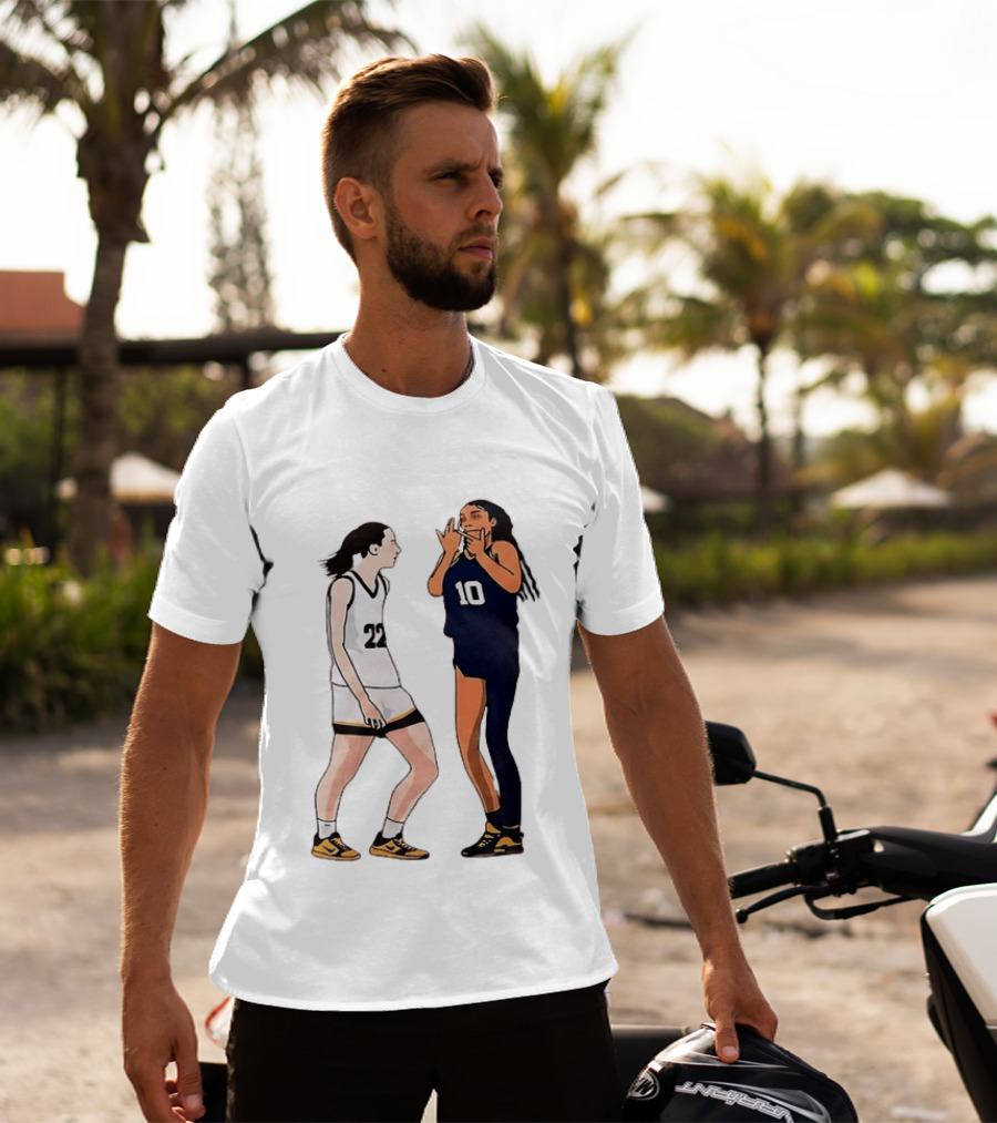 Caitlin Clark Angel Reese Basketball Rivalry 22 Vs 10 T-Shirt