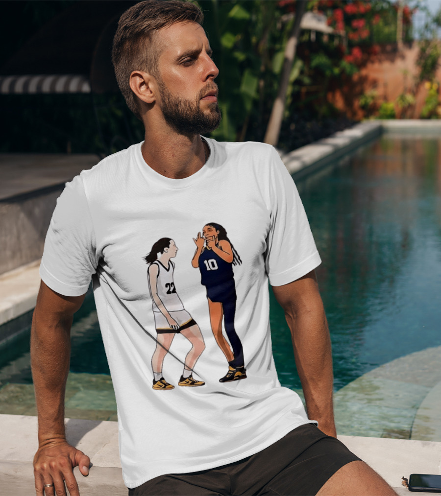 Caitlin Clark Angel Reese Basketball Rivalry 22 Vs 10 T-Shirt