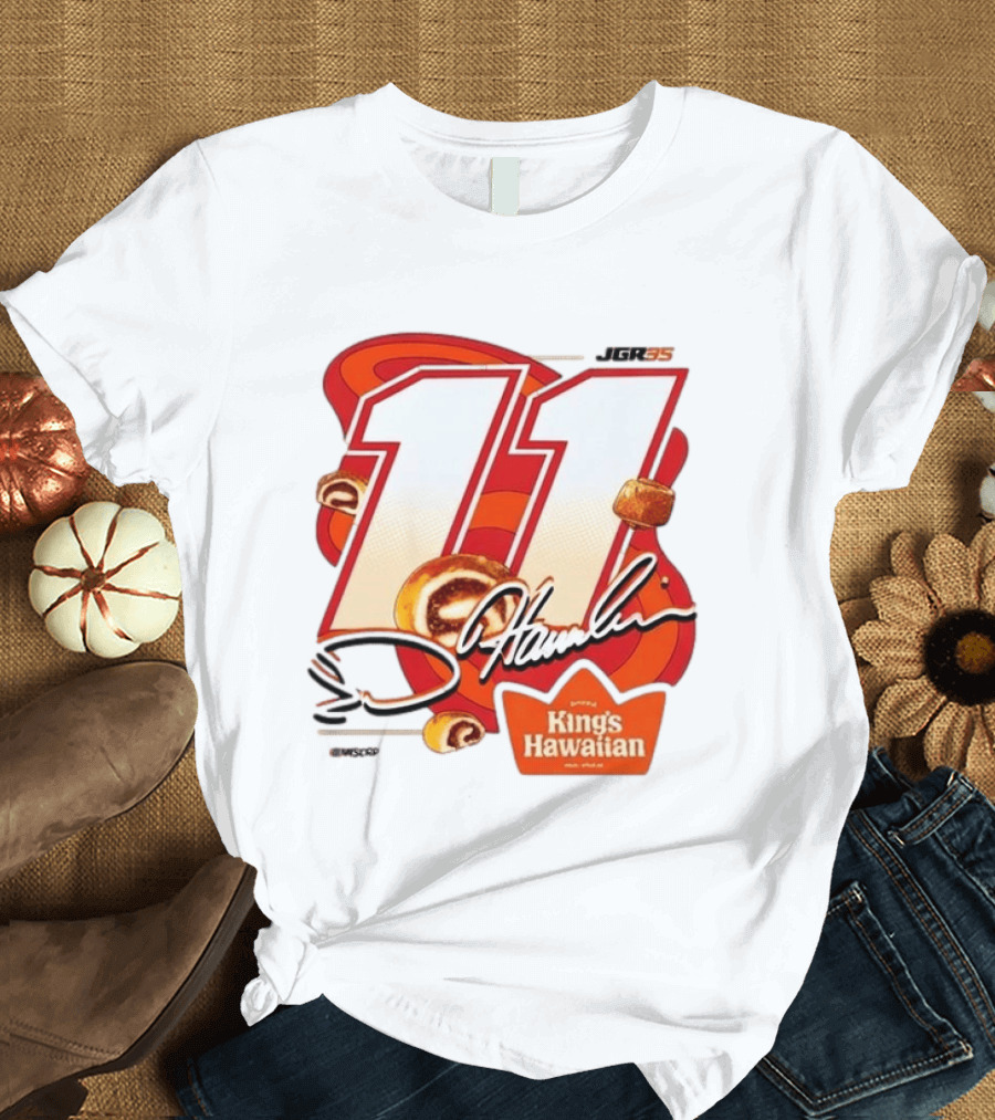Denny Hamlin 11 JGR Nascar King's Hawaiian Cinnamon Bites T-Shirt