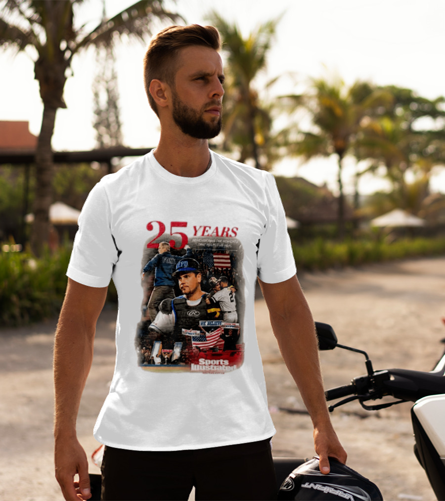 25 Years George W Bush Mike Piazza New York Mets Remembering 9 11 Sports Illustrated T-Shirt