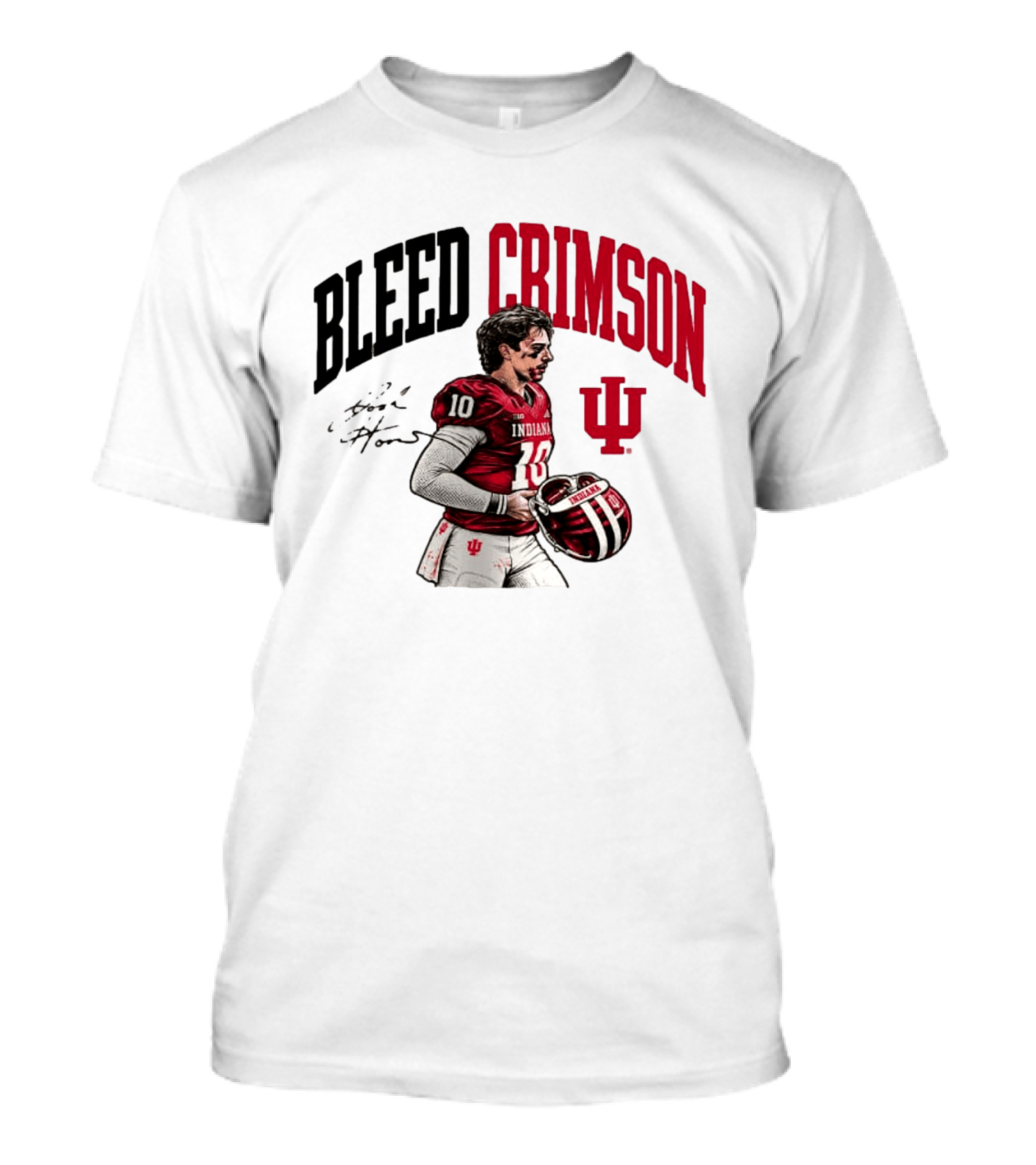 Bleed Crimson Indiana Josh Hoover IU Football T-Shirt