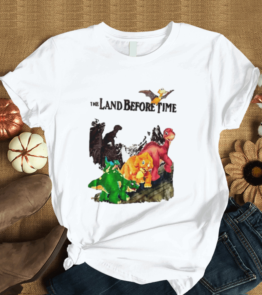 The Land Before Time Littlefoot Petrie Cera Spike Dinosaur Movie Youth T-Shirt