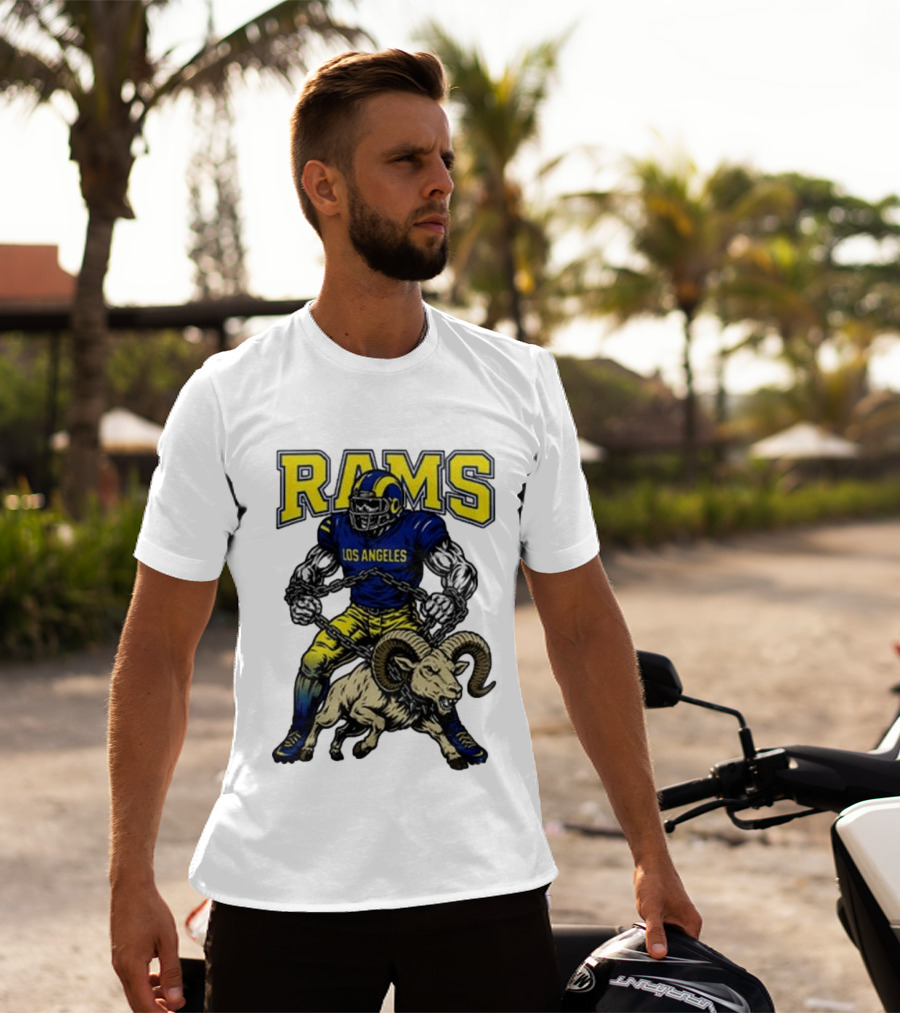 Los Angeles Rams Chain Wielding Mascot Power T-Shirt