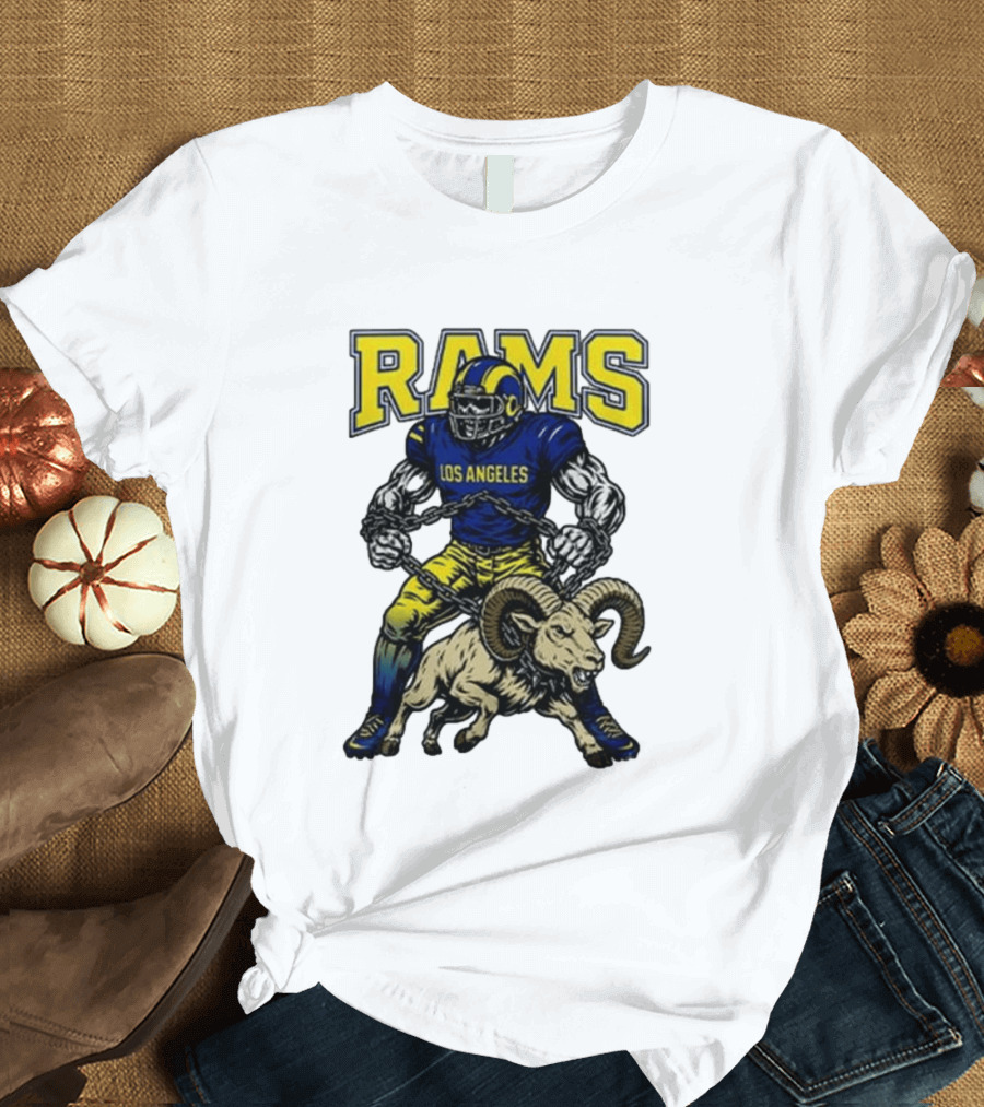 Los Angeles Rams Chain Wielding Mascot Power T-Shirt