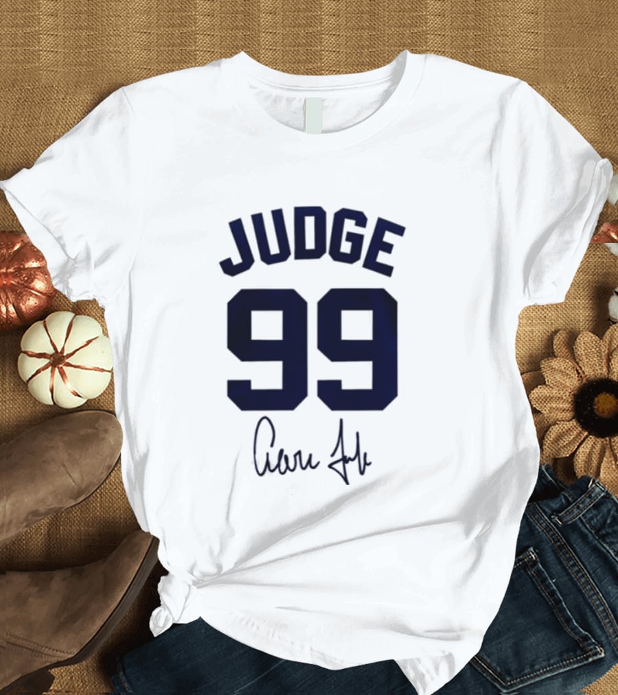 New York Yankees Judge 99 Aaron Judge Signature 2026 Welcome Back T-Shirt