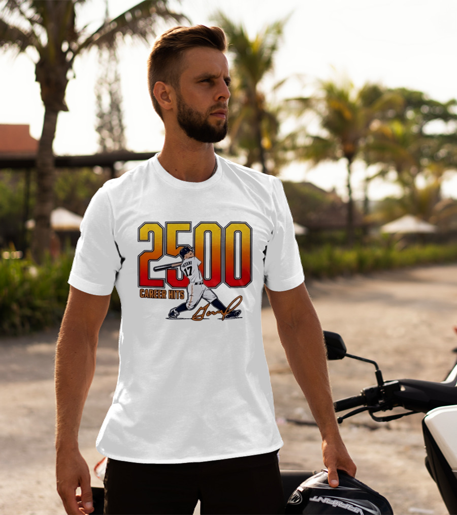 Shohei Ohtani 2500 Career Hits 17 Baseball Player Signature T-Shirt