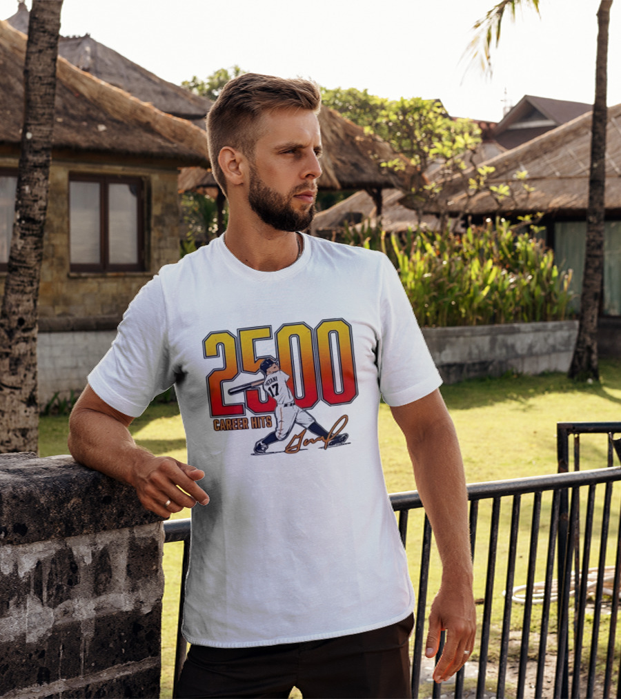 Shohei Ohtani 2500 Career Hits 17 Baseball Player Signature T-Shirt
